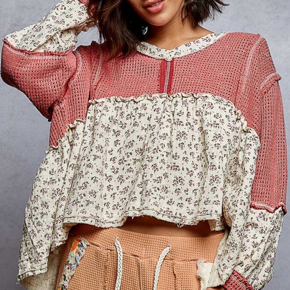POL Tops - Final Sale! 13 💕 POL Floral  Patchwork Top